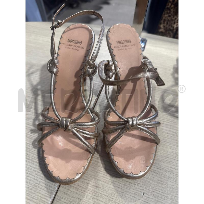 SCARPE DONNA MOSCHINO DORATE TACCO APERTE | Mercatino dell'Usato San giovanni teatino 2