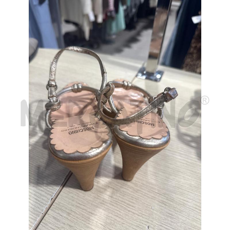 SCARPE DONNA MOSCHINO DORATE TACCO APERTE | Mercatino dell'Usato San giovanni teatino 3