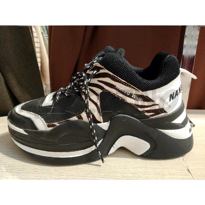 SCARPE DONNA NAKED WOLF NERE BIANCHE ZEBRATE | Mercatino dell'Usato San giovanni teatino 1