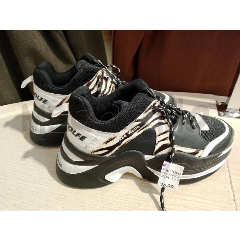 SCARPE DONNA NAKED WOLF NERE BIANCHE ZEBRATE | Mercatino dell'Usato San giovanni teatino 3