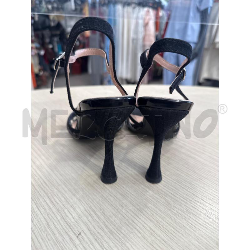 SCARPE DONNA NERE ARGENTATE TACCO APERTE | Mercatino dell'Usato San giovanni teatino 3