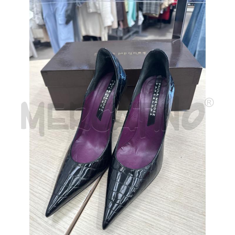 SCARPE DONNA PAULA MENDEZ COCCODRILLATE NERE | Mercatino dell'Usato San giovanni teatino 1