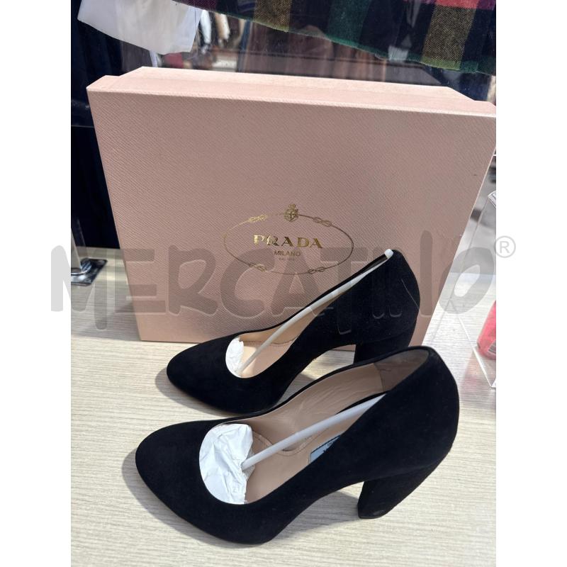 SCARPE DONNA PRADA NERE CAMOSCIO TG38.5 | Mercatino dell'Usato San giovanni teatino 1