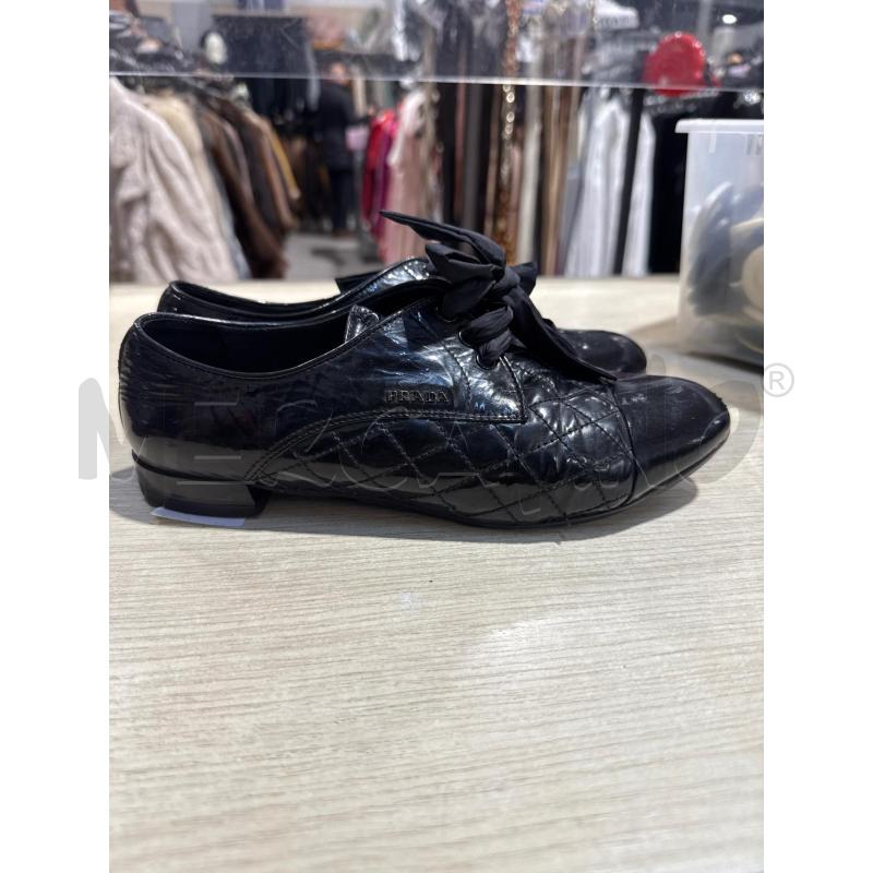 SCARPE DONNA PRADA NERE LUCIDE FIOCCHETO  | Mercatino dell'Usato San giovanni teatino 1
