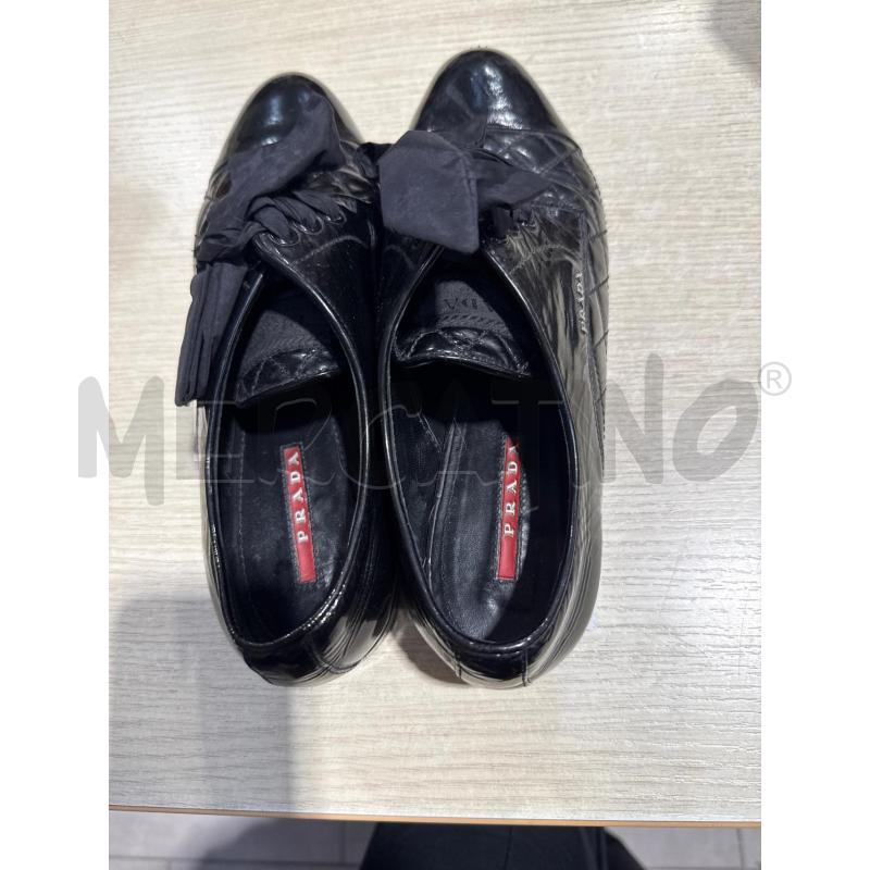 SCARPE DONNA PRADA NERE LUCIDE FIOCCHETO  | Mercatino dell'Usato San giovanni teatino 4