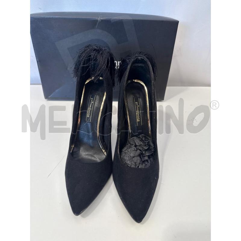 SCARPE DONNA PRIMA DONNA NERE TACCO FRANGE  | Mercatino dell'Usato San giovanni teatino 2