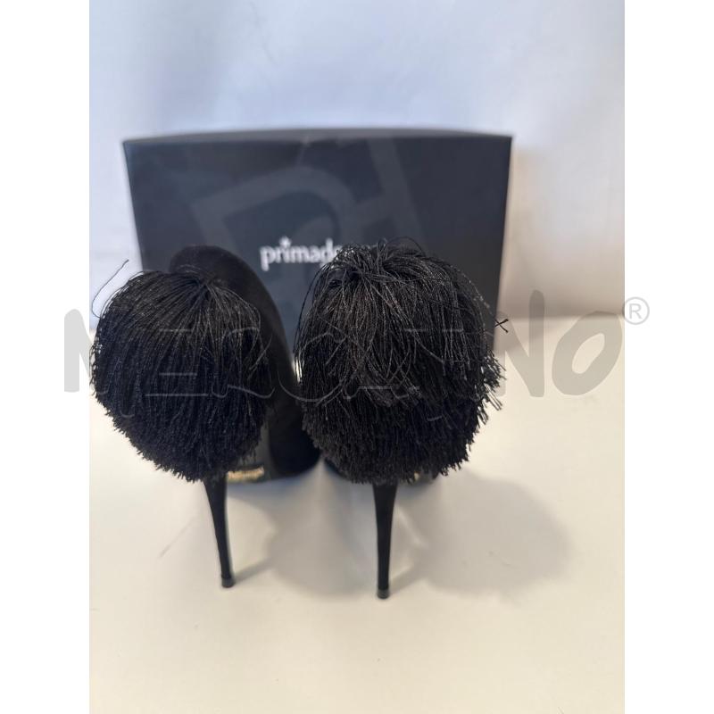 SCARPE DONNA PRIMA DONNA NERE TACCO FRANGE  | Mercatino dell'Usato San giovanni teatino 3