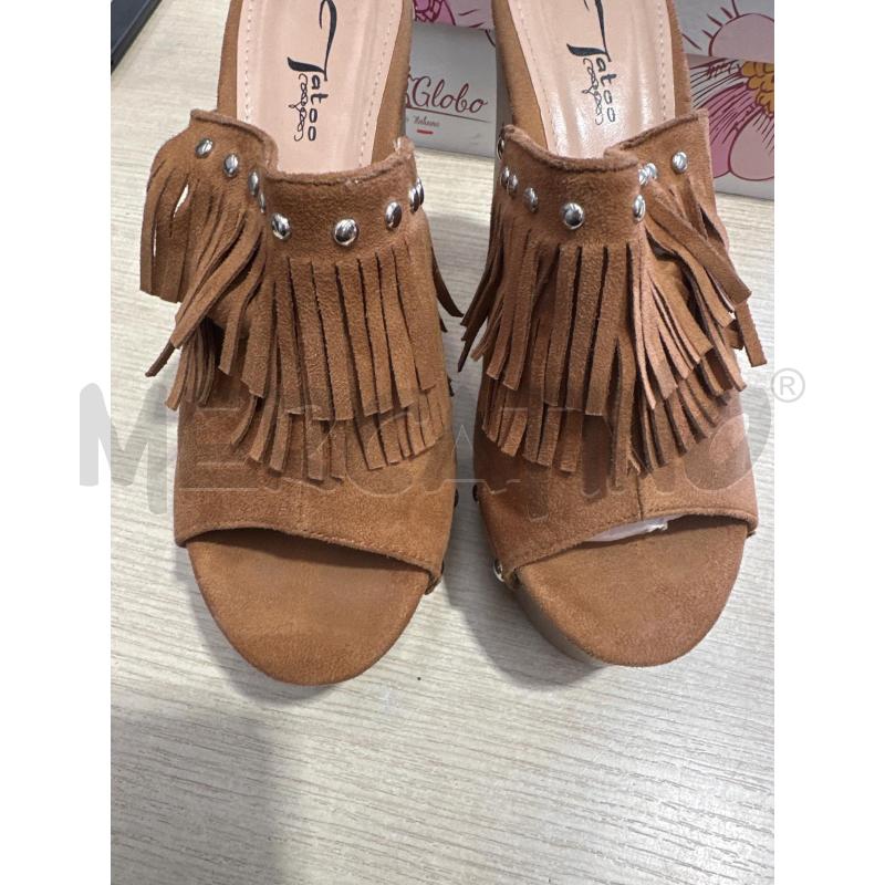 SCARPE DONNA TATOO MARRONI SCAMOSCIATE FRANGE  | Mercatino dell'Usato San giovanni teatino 4