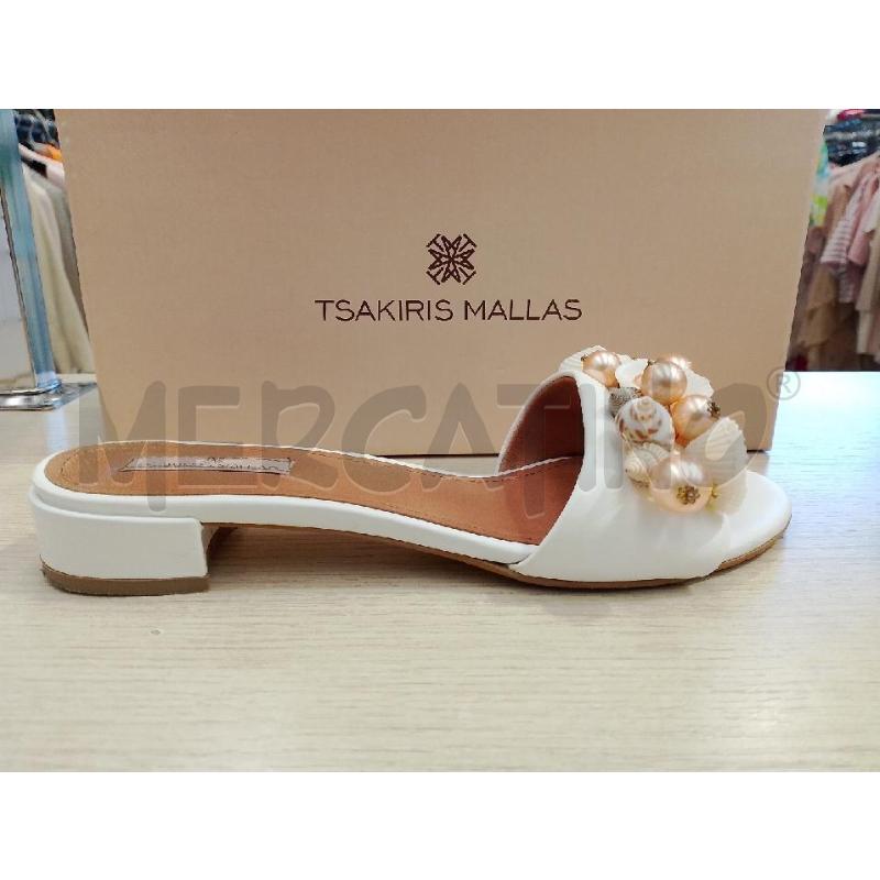 SCARPE DONNA TSAKIRIS MALLAS BIANCHE CONCHIGLIE | Mercatino dell'Usato San giovanni teatino 1