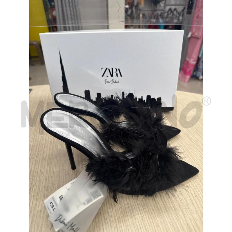 SCARPE DONNA ZARA NERE TACCO PIUME | Mercatino dell'Usato San giovanni teatino 1
