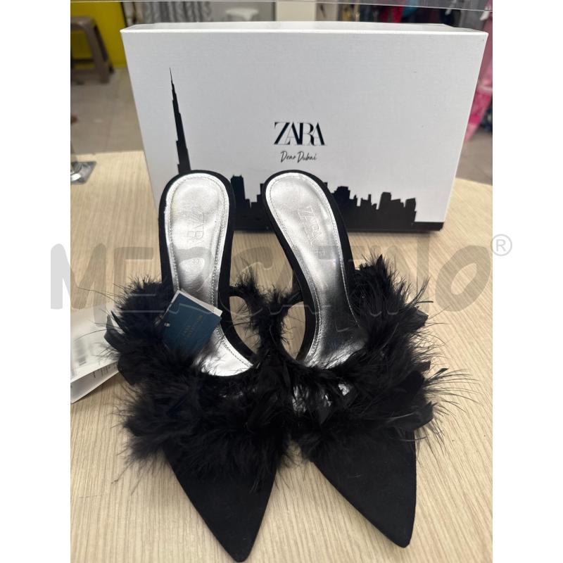 SCARPE DONNA ZARA NERE TACCO PIUME | Mercatino dell'Usato San giovanni teatino 2
