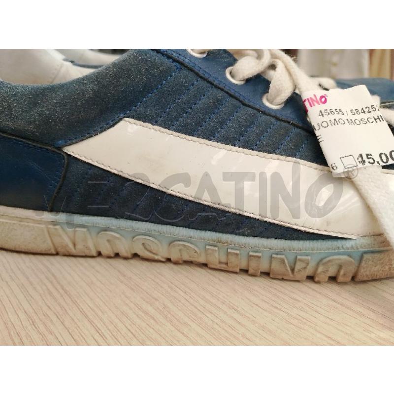 SCARPE UOMO MOSCHINO AZZURRE | Mercatino dell'Usato San giovanni teatino 4