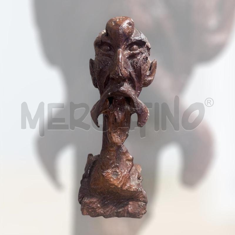 SCULTURA RADICE DI ULIVO VOLTO ANZIANO | Mercatino dell'Usato San giovanni teatino 1