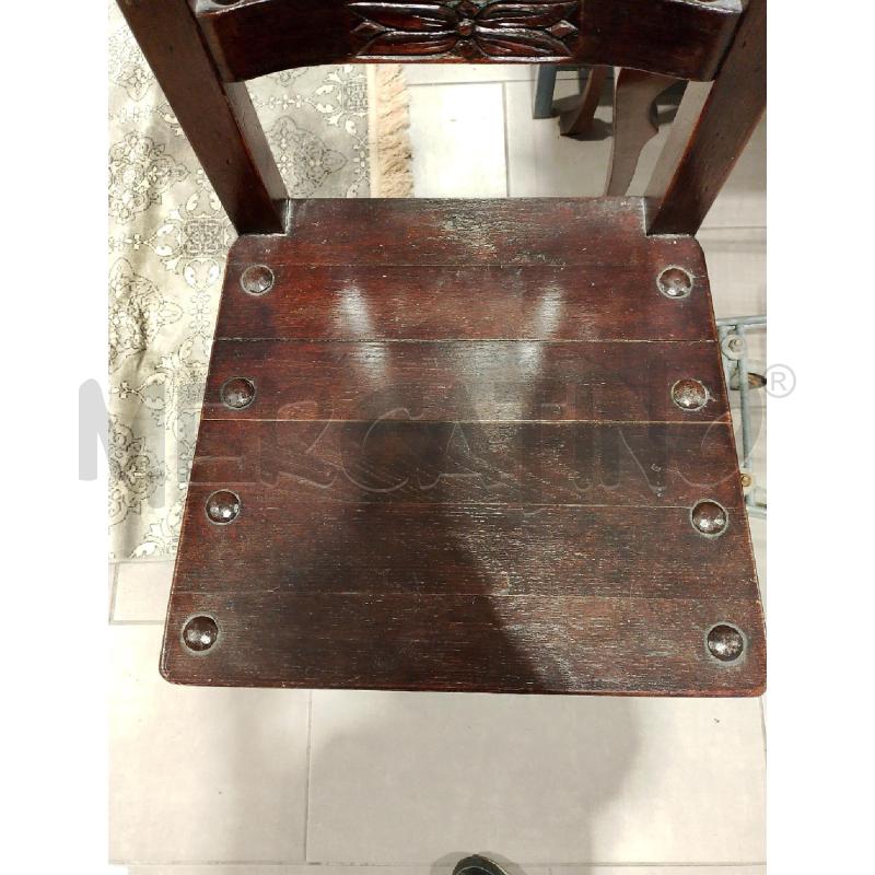 SEDIA LEGNO INTAGLIO | Mercatino dell'Usato San giovanni teatino 2