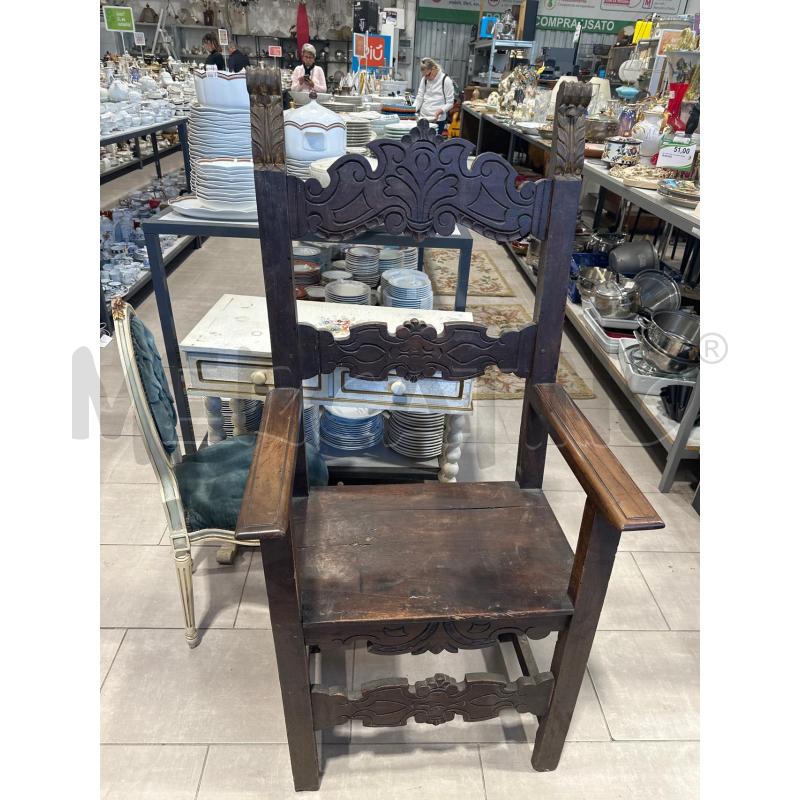 SEDIA TRONO LEGNO | Mercatino dell'Usato San giovanni teatino 1