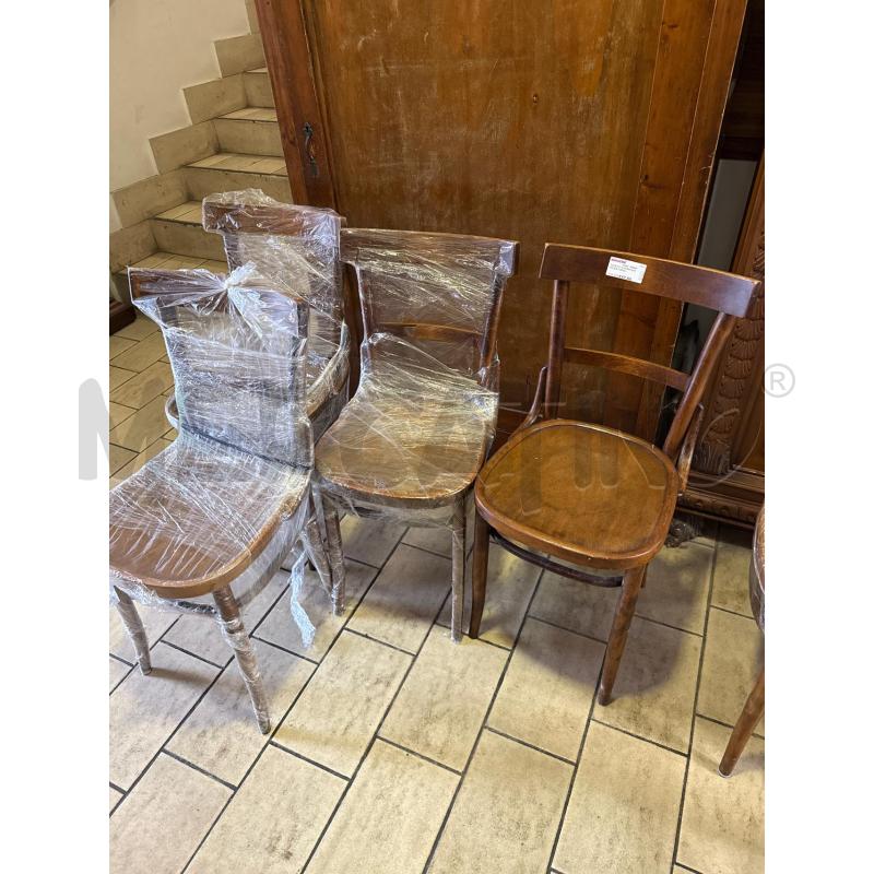 SEDIE PZ. 4 LEGNO SCHIENALE CURVO | Mercatino dell'Usato San giovanni teatino 1