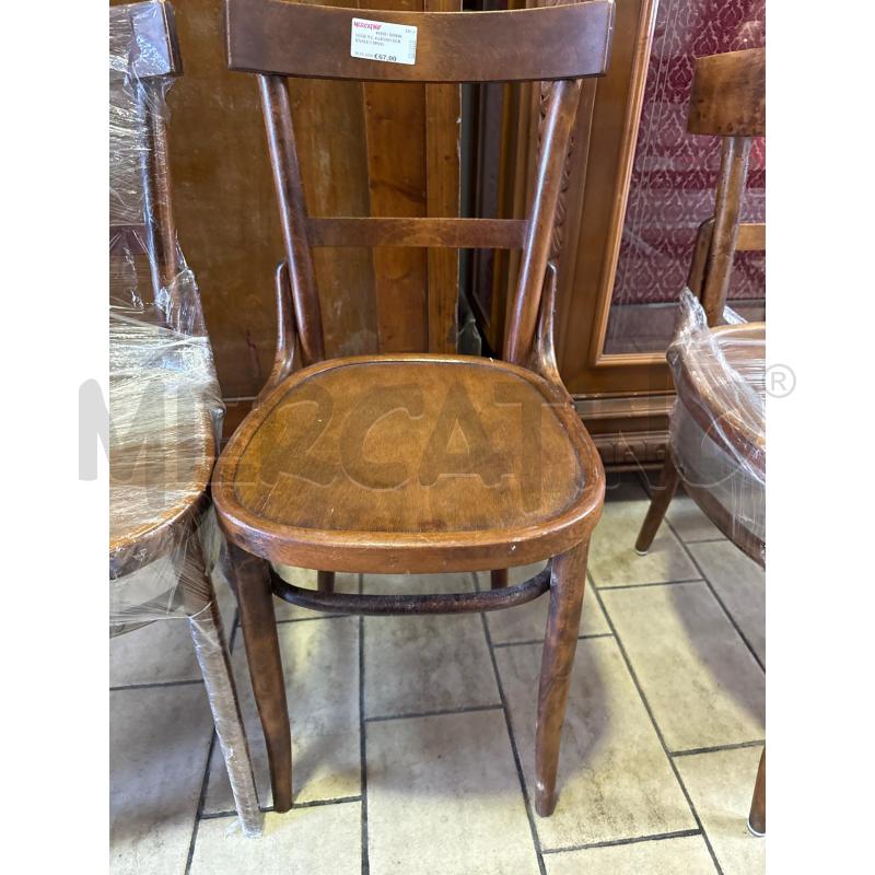SEDIE PZ. 4 LEGNO SCHIENALE CURVO | Mercatino dell'Usato San giovanni teatino 2