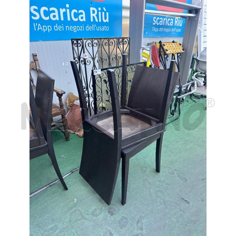 SEDIE PZ. 4 LEGNO SCURO | Mercatino dell'Usato San giovanni teatino 1