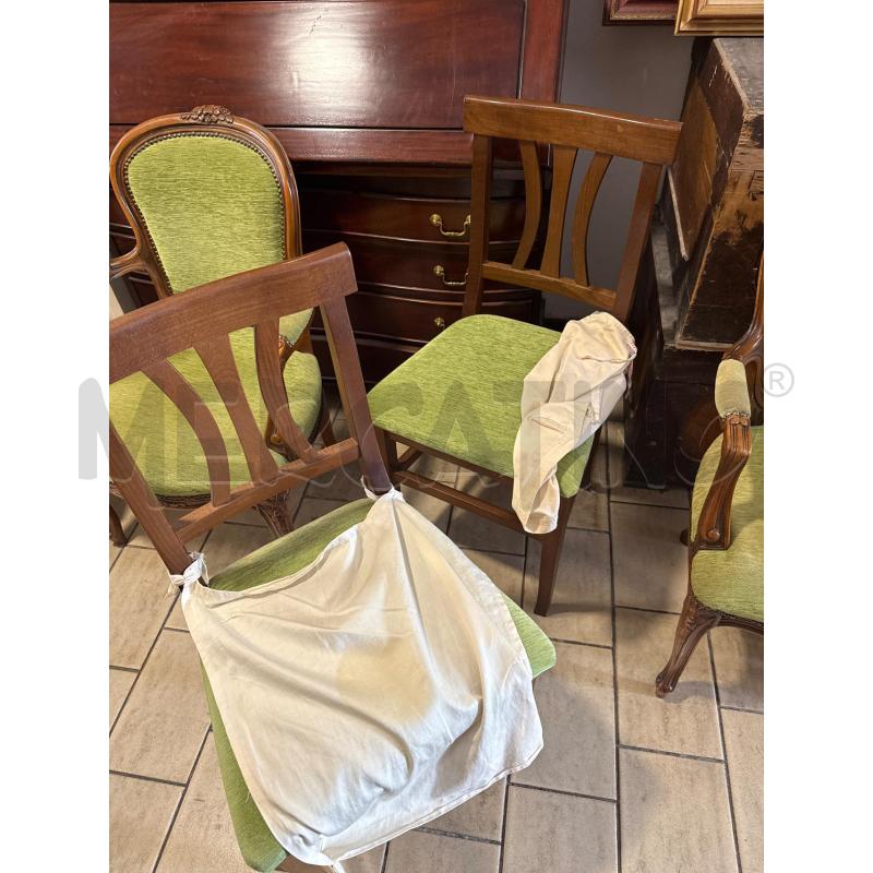 SEDIE PZ 4 SEDUTA VERDE LEGNO | Mercatino dell'Usato San giovanni teatino 1