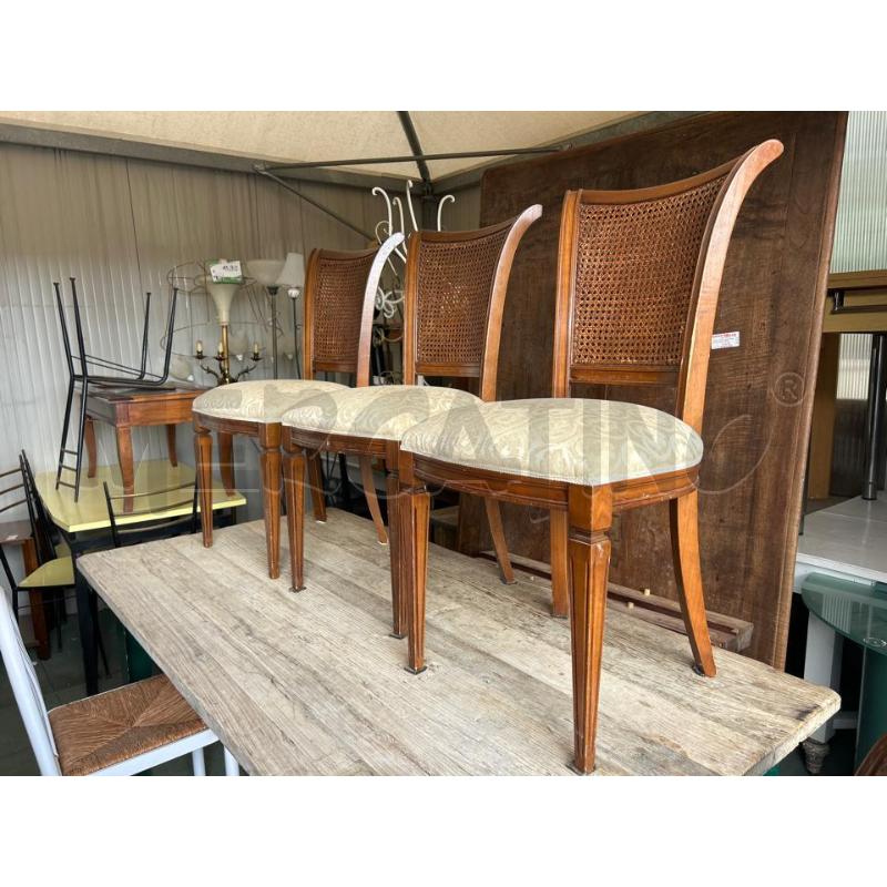 SEDIE PZ 4 TESSUTO BEIGE LEGNO | Mercatino dell'Usato San giovanni teatino 1