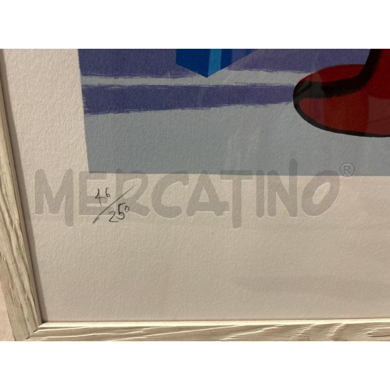 SERIGRAFIA A FIRMA KOSTABA TAVOLO ROSSO | Mercatino dell'Usato San giovanni teatino 2