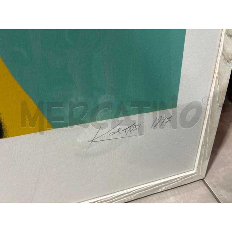 SERIGRAFIA A FIRMA KOSTABA TAVOLO ROSSO | Mercatino dell'Usato San giovanni teatino 3