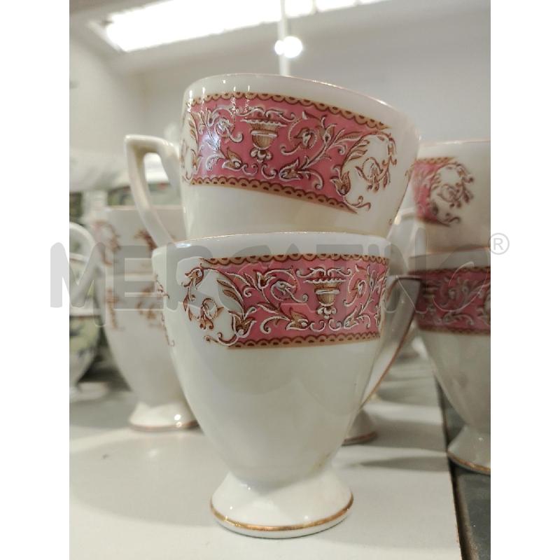 SERVIZIO DA 12 TAZZINE BAVARIA BORDO ROSA | Mercatino dell'Usato San giovanni teatino 5