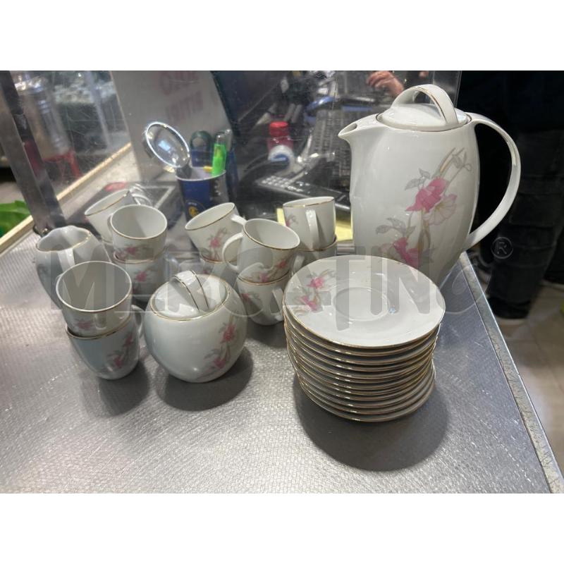 SERVIZI PZ. 12 CAFFE BAVARIA FIORI ROSA BORDI ORO | Mercatino dell'Usato San giovanni teatino 1