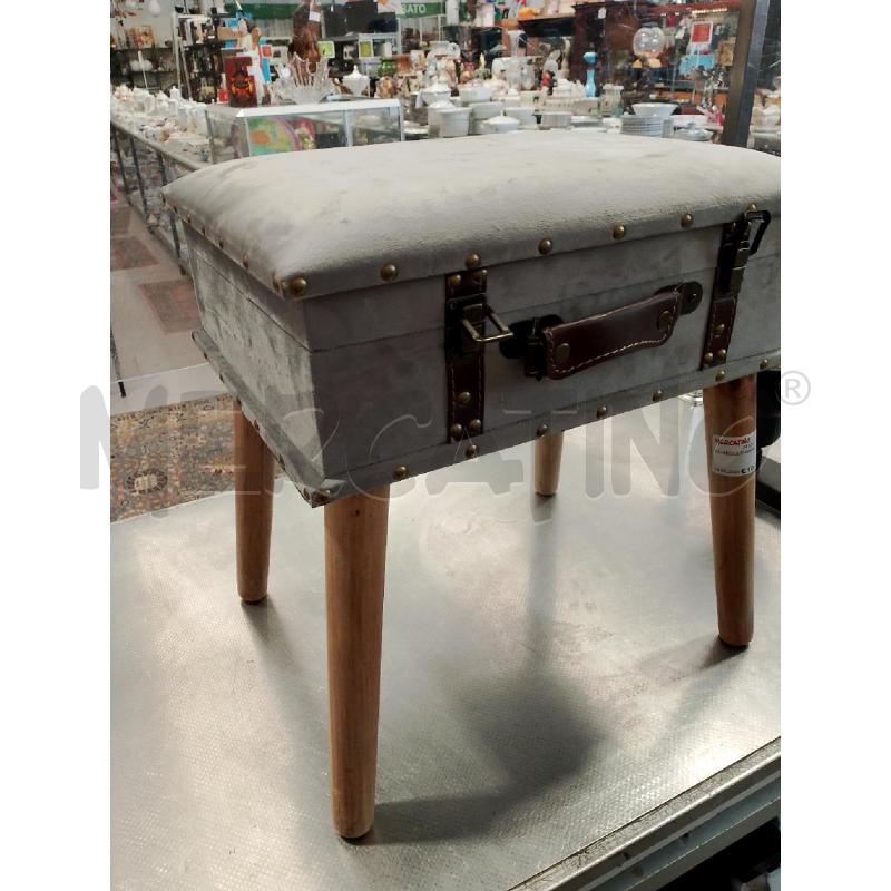 SGABELLO GRIGIO POUF  | Mercatino dell'Usato San giovanni teatino 3
