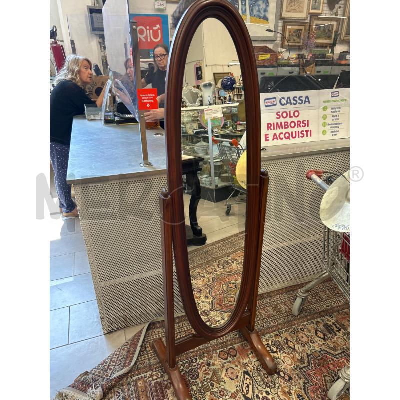SPECCHIO DA TERRA CORNICE LEGNO OVALE | Mercatino dell'Usato San giovanni teatino 1