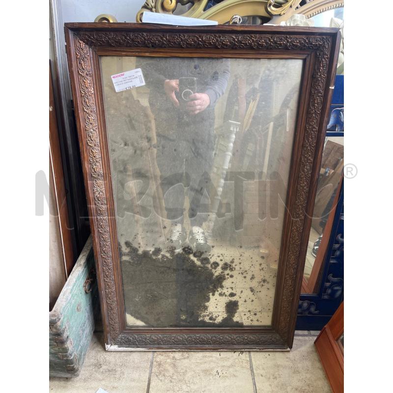 SPECCHIO RETTANGOLARE CORNICE MARRONE | Mercatino dell'Usato San giovanni teatino 1