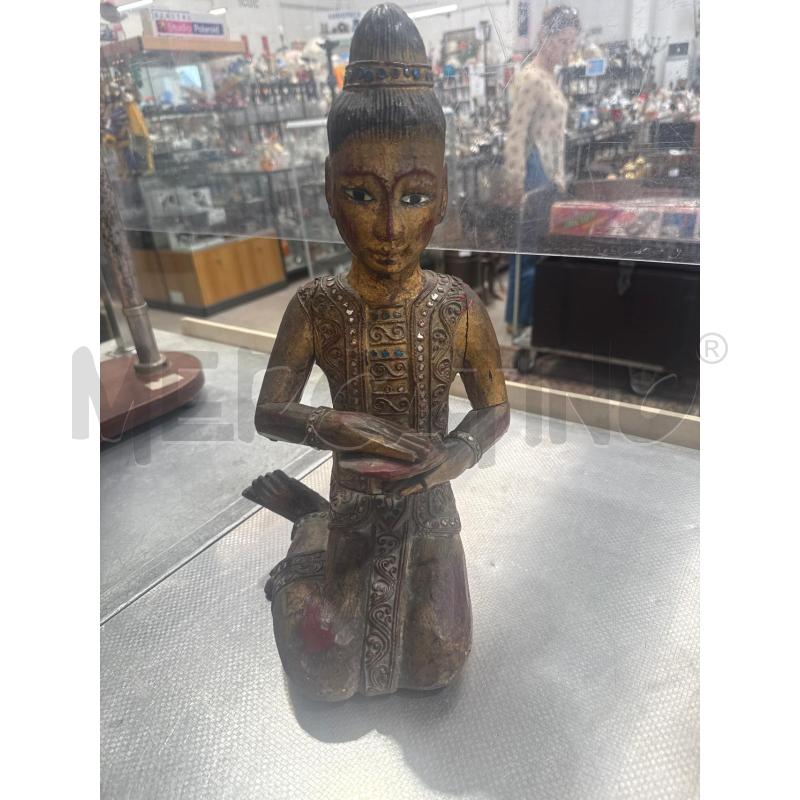 STATUA ASIATICA LEGNO DORATA | Mercatino dell'Usato San giovanni teatino 1