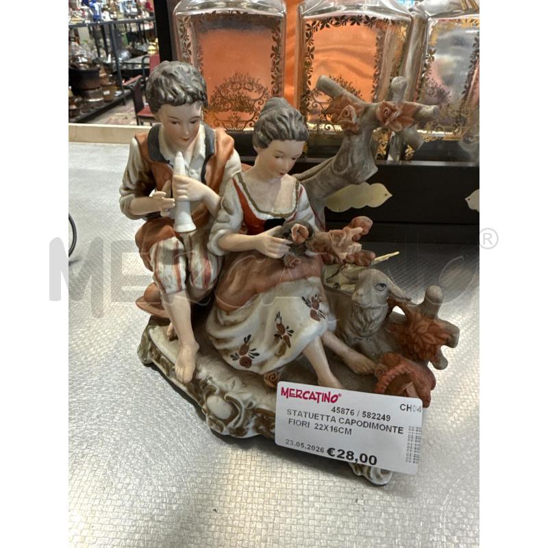 STATUETTA CAPODIMONTE FIORI  22X16CM | Mercatino dell'Usato San giovanni teatino 1