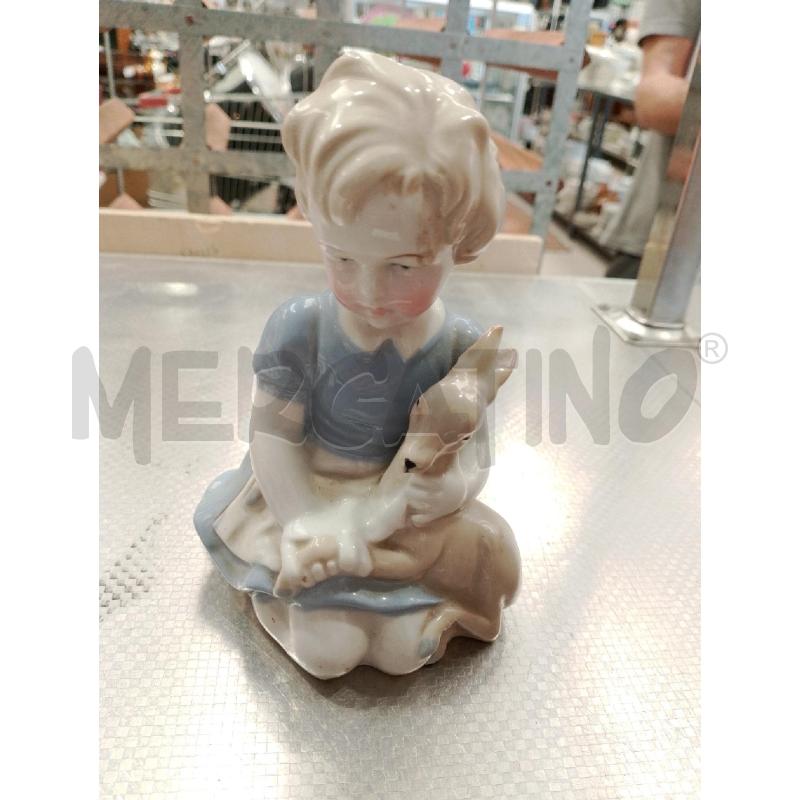 STATUINA BAMBINA VESTITO AZZURRO | Mercatino dell'Usato San giovanni teatino 1