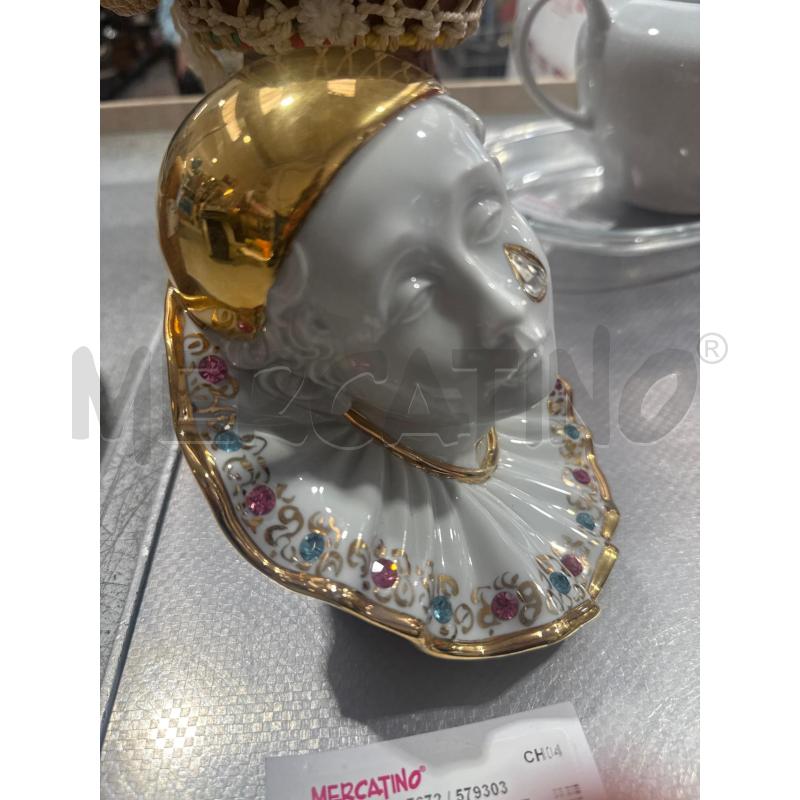 STATUINA CAPODIMONTE VOLTO DONNA BIANCA E ORO | Mercatino dell'Usato San giovanni teatino 2