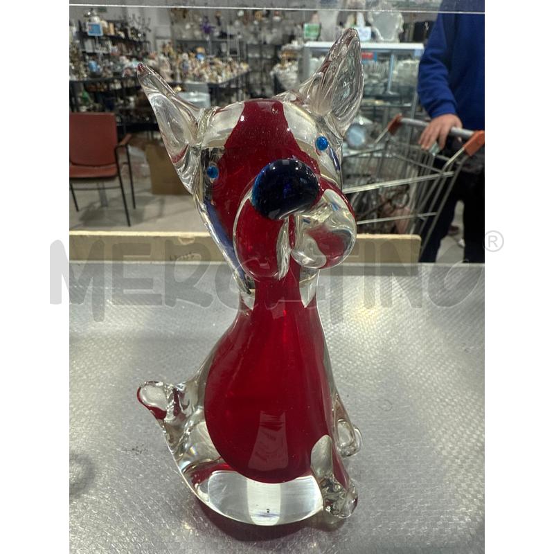 STATUINA VETRO MURANO CANE ROSSO | Mercatino dell'Usato San giovanni teatino 1