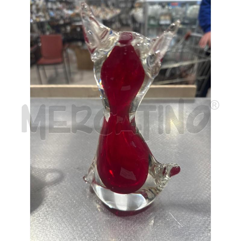 STATUINA VETRO MURANO CANE ROSSO | Mercatino dell'Usato San giovanni teatino 2