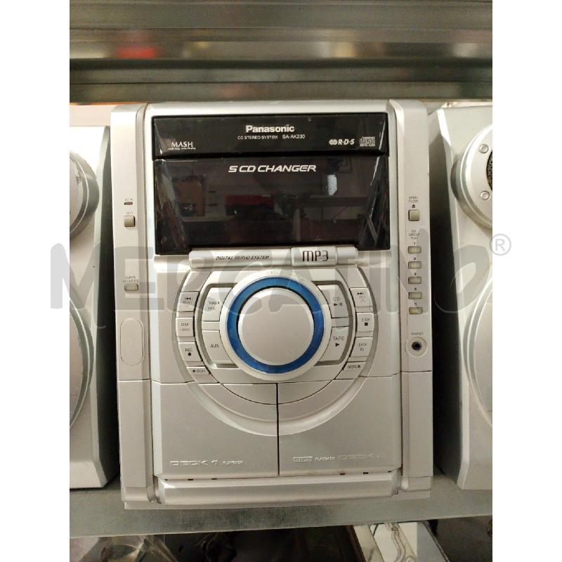 STEREO PANASONIC 5 CD CHANGER + CASSE | Mercatino dell'Usato San giovanni teatino 2