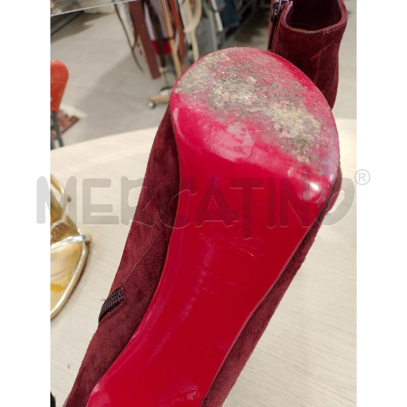 STIVALETTI DONNA LOUBOUTIN BORDEAUX SCAMOSCIATI | Mercatino dell'Usato San giovanni teatino 4