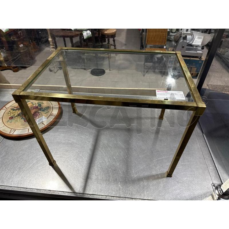 TAVOLINO OTTONE E VETRO PICCOLO | Mercatino dell'Usato San giovanni teatino 1
