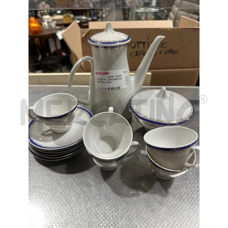 TAZZE PZ. 5BAVARIA BORDO BLU ORO  | Mercatino dell'Usato San giovanni teatino 1