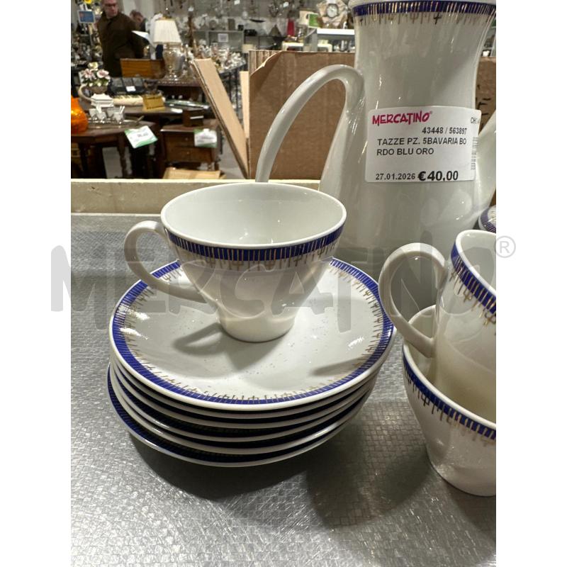 TAZZE PZ. 5BAVARIA BORDO BLU ORO  | Mercatino dell'Usato San giovanni teatino 3