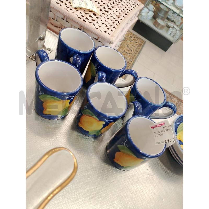 TAZZE PZ 6 RAVELLO BLU LIMONI | Mercatino dell'Usato San giovanni teatino 1