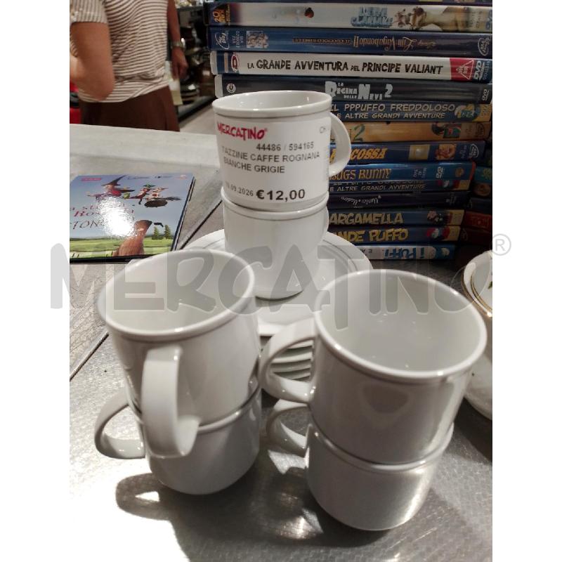 TAZZINE CAFFE ROGNANA BIANCHE GRIGIE | Mercatino dell'Usato San giovanni teatino 1