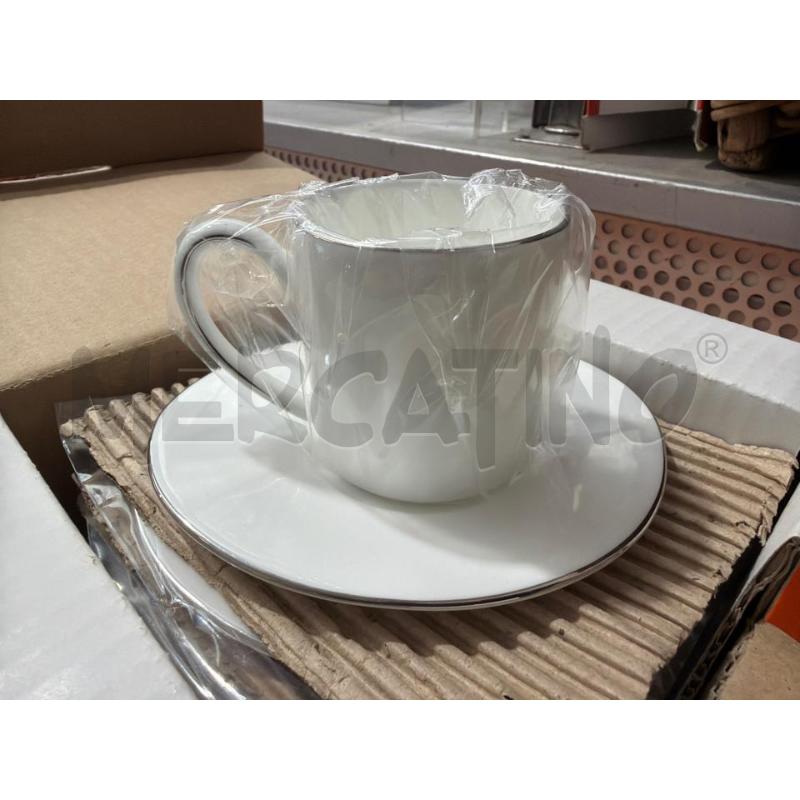 TAZZINE PZ6 BONE CHINA BORDO ARGENTATO | Mercatino dell'Usato San giovanni teatino 1