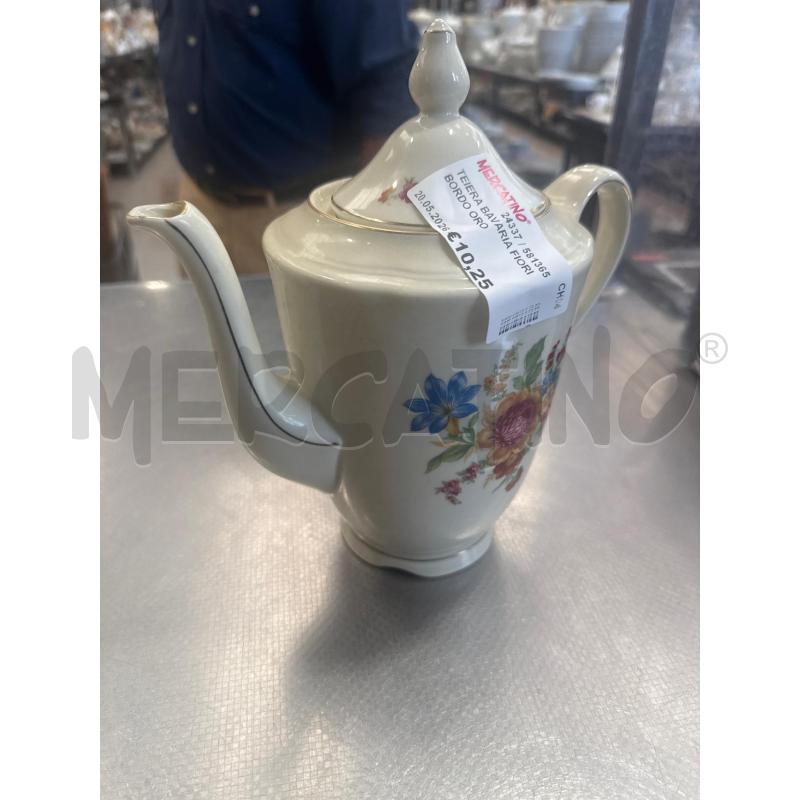 TEIERA BAVARIA FIORI BORDO ORO | Mercatino dell'Usato San giovanni teatino 1