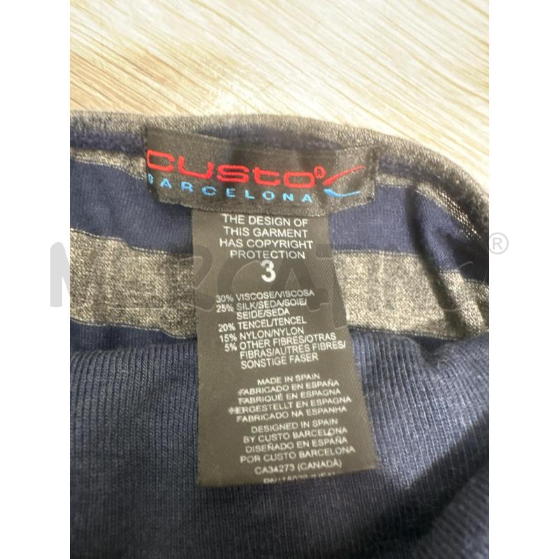 TOP CUSTO RIGHE GRIGIE BLU PALLETTES MARRONI  | Mercatino dell'Usato San giovanni teatino 2
