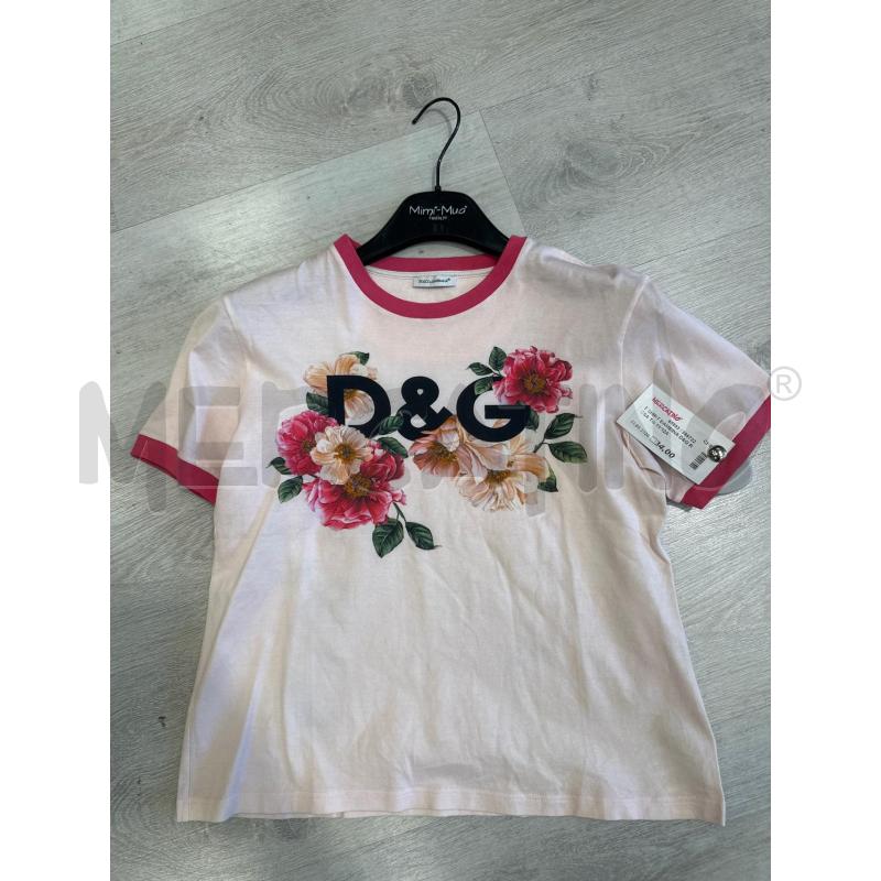 T SHIRT BAMBINA D&G ROSA TG 11/12A | Mercatino dell'Usato San giovanni teatino 1