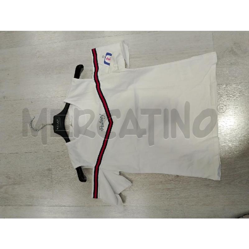 T SHIRT BAMBINA PEUTEREY BIANCA STRISCIA ROSSA BLU | Mercatino dell'Usato San giovanni teatino 1