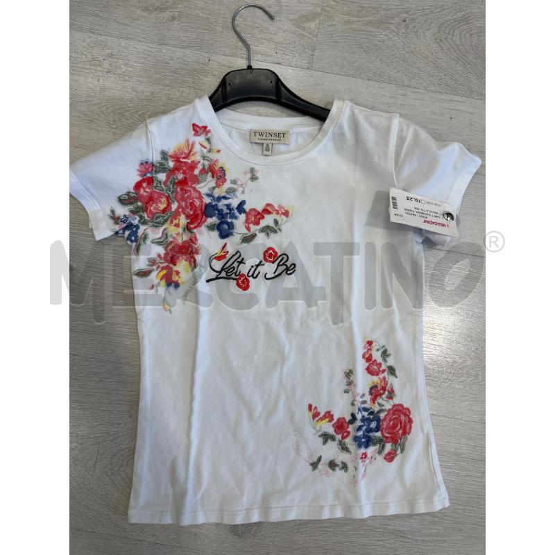 T SHIRT BAMBINA TWINSET BIANCA TG 10A | Mercatino dell'Usato San giovanni teatino 1